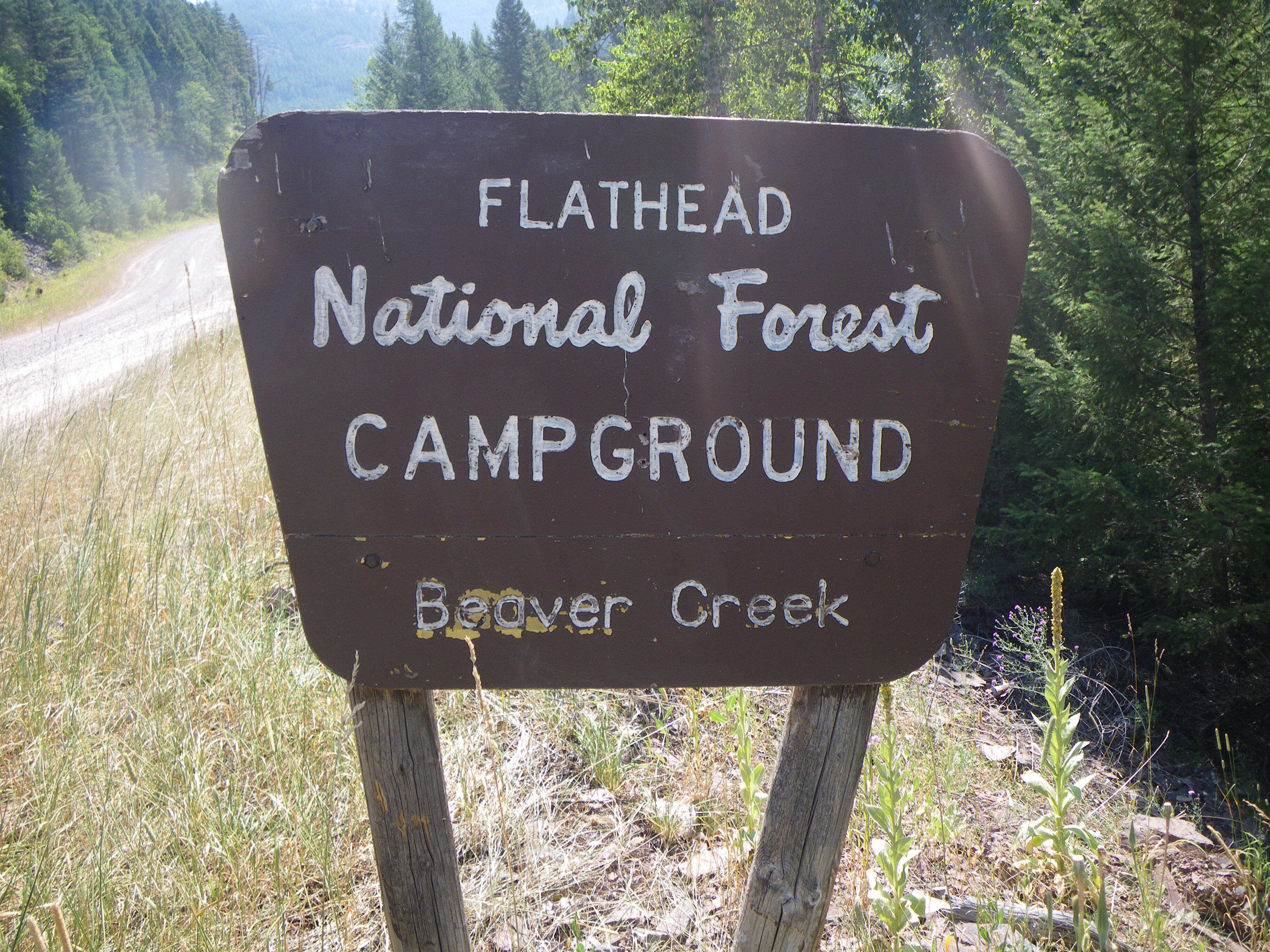 Beaver Creek campground sign